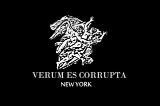VERUM ES CORRUPTA NEW YORK logo