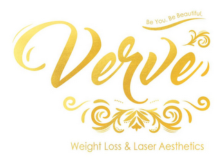VERVE BE YOU. BE BEAUTIFUL. WEIGHT LOSS LASER AESTHETICS logo