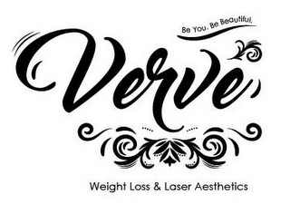 VERVE BE YOU. BE BEAUTIFUL. WEIGHT LOSS LASER AESTHETICS logo