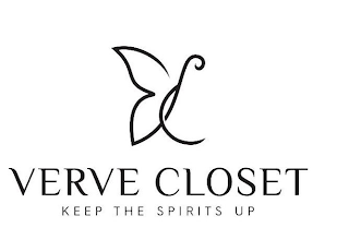 VERVE CLOSET KEEP THE SPIRITS UP logo