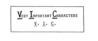 VERY IMPORTANT CHARACTERS V.I.C. logo