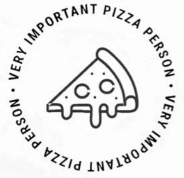 VERY IMPORTANT PIZZA PERSON · VERY IMPORTANT PIZZA PERSON · logo