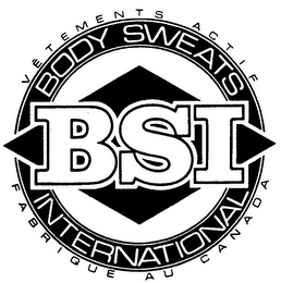 VETEMENTS ACTIF BODY SWEATS BSI INTERNATIONAL FABRIQUE AU CANADA logo