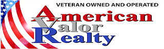 VETERAN OWNED AND OPERATED AMERICAN VALOR REALTY logo