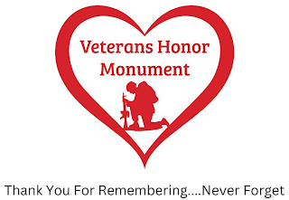 VETERANS HONOR MONUMENT THANK YOU FOR REMEMBERING....NEVER FORGET logo