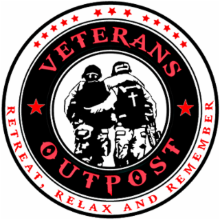 VETERANS OUTPOST RETREAT, RELAX AND REMEMBER logo
