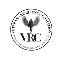 VETERANS RESILIENCY COALITION VRC RISING TOGETHER, GROWING STRONGER logo