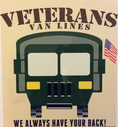 VETERANS VAN LINES WE ALWAYS HAVE YOUR BACK! logo