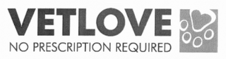 VETLOVE NO PRESCRIPTION REQUIRED logo