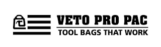 VETO PRO PAC TOOL BAGS THAT WORK logo