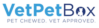 VETPETBOX PET CHEWED. VET APPROVED. logo