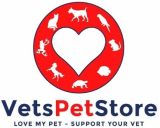 VETS PETSTORE LOVE MY PET- SUPPORT YOUR VET logo