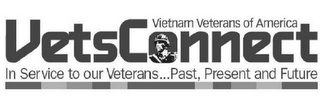 VETSCONNECT VIETNAM VETERANS OF AMERICA IN SERVICE TO OUR VETERANS...PAST, PRESENT AND FUTURE logo