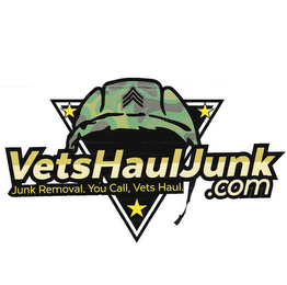 VETSHAULJUNK.COM JUNK REMOVAL. YOU CALL, VETS HAUL. logo