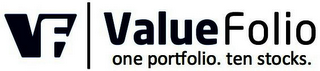 VF VALUE FOLIO ONE PORTFOLIO. TEN STOCKS. logo