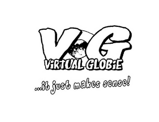 VG VIRTUAL GLOBIE ...IT JUST MAKES SENSE! logo