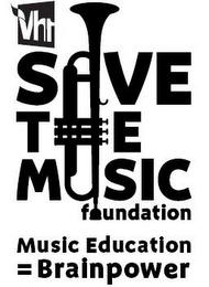 VH1 SAVE THE MUSIC FOUNDATION MUSIC EDUCATION = BRAINPOWER logo