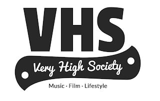 VHS VERY HIGH SOCIETY MUSIC FILM LIFESTYLE logo