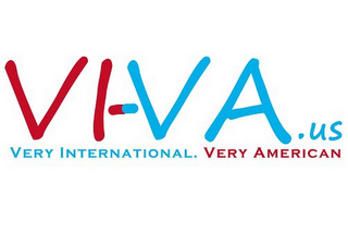 VI-VA.US VERY INTERNATIONAL. VERY AMERICAN. logo
