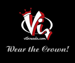 VI VITHREADS.COM WEAR THE CROWN! logo