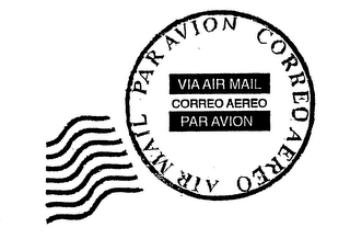 VIA AIR MAIL CORREO AEREO PAR AVION logo