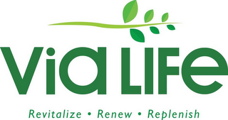 VIA LIFE REVITALIZE · RENEW · REPLENISH logo