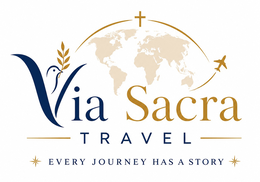 VIA SACRA TRAVEL EVERY JOURNEY HAS A STORY logo