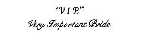 "VIB" VERY IMPORTANT BRIDE logo