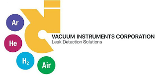 VIC LEAK DETECTION SOLUTIONS VACUUM INSTRUMENTS CORPORATION AR HE H2 AIR logo