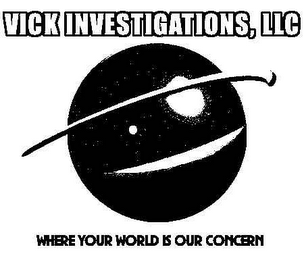 VICK INVESTIGATIONS, LLC WHERE YOUR WORLD IS OUR CONCERN logo
