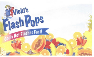 VICKI'S FLASH POPS COOLS HOT FLASHES FAST! logo