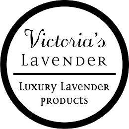 VICTORIA'S LAVENDER LUXURY LAVENDER PRODUCTS logo