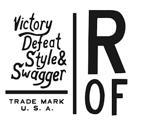 VICTORY DEFEAT STYLE & SWAGGER R OF TRADE MARK U.S.A. logo