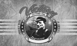 VICTORY TATTOO INK CAPTAINS BLEND PROUDLY MADE IN AMERICA logo