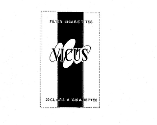 VICUS FILTER CIGARETTES 20 CLASS A CIGARETTES logo