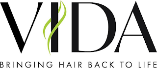 VIDA BRINGING HAIR BACK TO LIFE logo