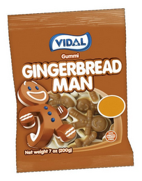 VIDAL GUMMI GINGERBREAD MAN SIN GLUTEN FREE NET WEIGHT 7 OZ (200G) logo