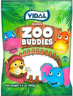 VIDAL GUMMI ZOO BUDDIES GLUTEN FREE NETWEIGHT 3.5OZ(100G) logo
