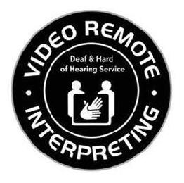 VIDEO REMOTE INTERPRETING DEAF & HARD OF HEARING SERVICE logo