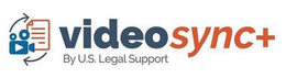 VIDEOSYNC+ BY U.S. LEGAL SUPPORT logo