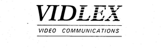 VIDLEX VIDEO COMMUNICATIONS logo