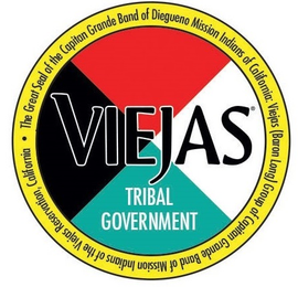 VIEJAS TRIBAL GOVERNMENT THE GREAT SEAL OF THE CAPITAN GRANDE BAND OF DIEGUENO MISSION INDIANS OF CALIFORNIA: VIEJAS (BARON LONG) GROUP OF CAPITAN GRANDE BAND OF MISSION INDIANS OF THE VIEJAS RESERVATION, CALIFORNIA logo