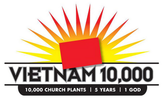 VIETNAM 10,000 10,000 CHURCH PLANTS 5 YEARS 1 GOD logo