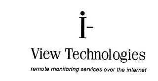 VIEW TECHNOLOGIES REMOTE MONITORING SERVICES OVER THE INTERNET logo