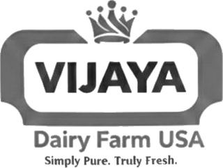 VIJAYA DAIRY FARM USA SIMPLY PURE. TRULY FRESH. logo