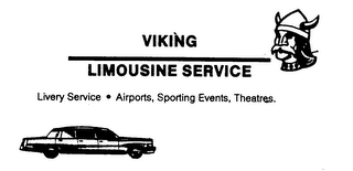 VIKING LIMOUSINE SERVICE LIVERY SERVICE AIRPORTS, SPORTING EVENTS, THEATRES. logo
