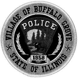 VILLAGE OF BUFFALO GROVE POLICE STATE OF ILLINOIS 1958 logo