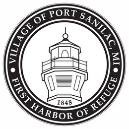 VILLAGE OF PORT SANILAC, MI FIRST HARBOR OF REFUGE 1848 logo