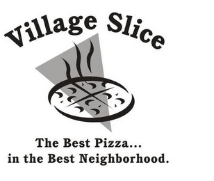 VILLAGE SLICE THE BEST PIZZA... IN THE BEST NEIGHBORHOOD. logo