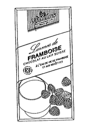 VILLARS LARMES DE FRAMBOISE CHOCOLAT AU LAIT SUISSE AL'EAU DE VIE DE FRAMBOISE ET AUX NOISETTES logo